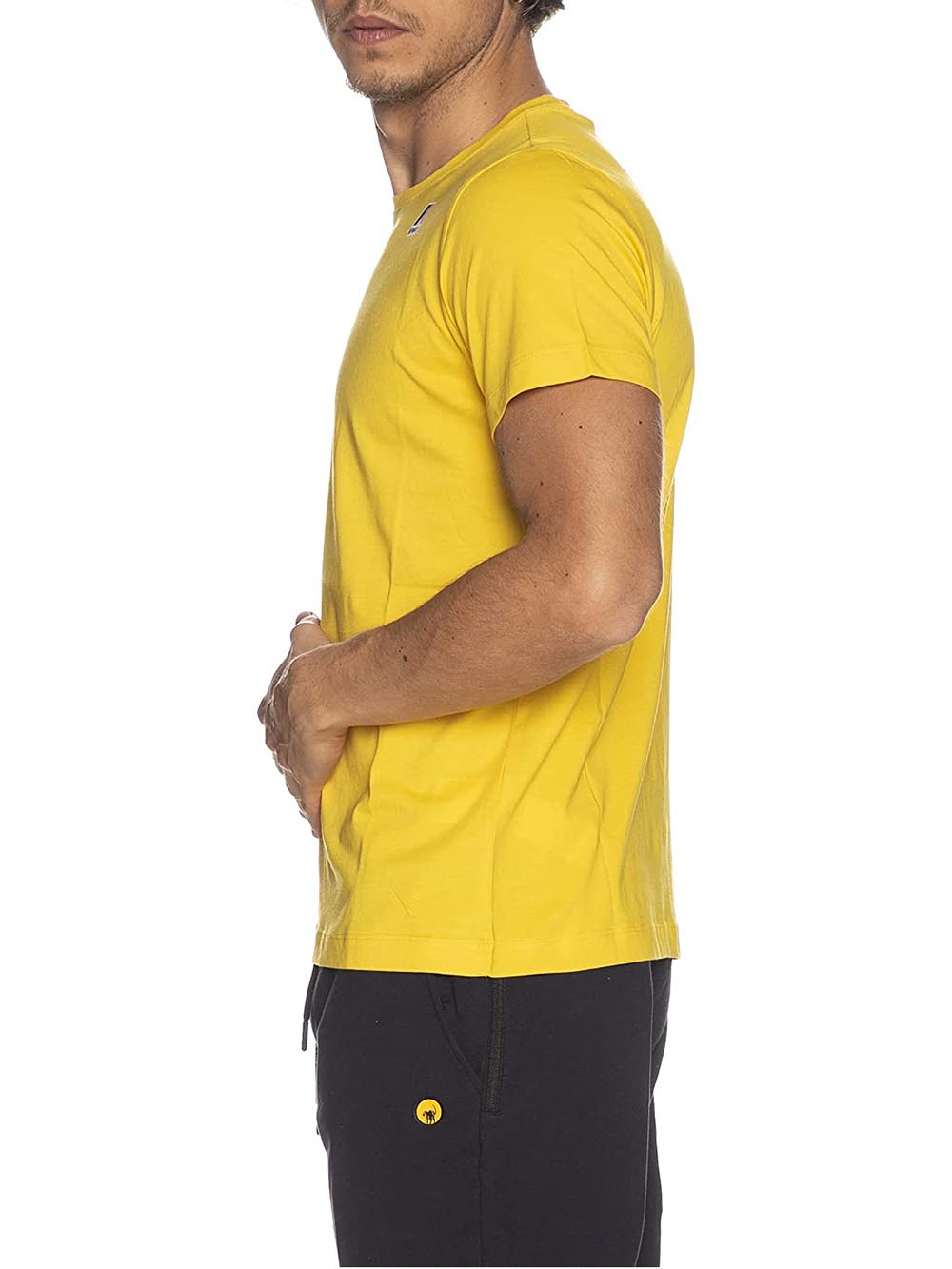 K-Way T-shirt Uomo K007je0 Le Vrai Edouard Giallo