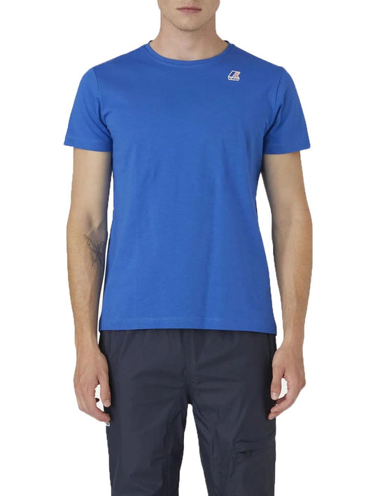 K-Way T-shirt Uomo K007je0 Le Vrai Edouard Bluette