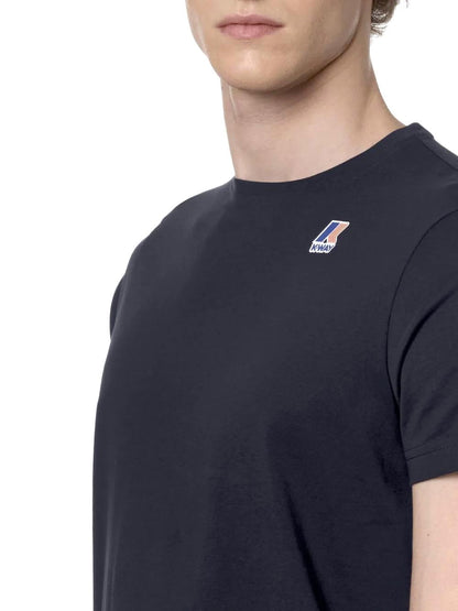 K-Way T-shirt Uomo K007je0 Le Vrai Edouard Blu scuro