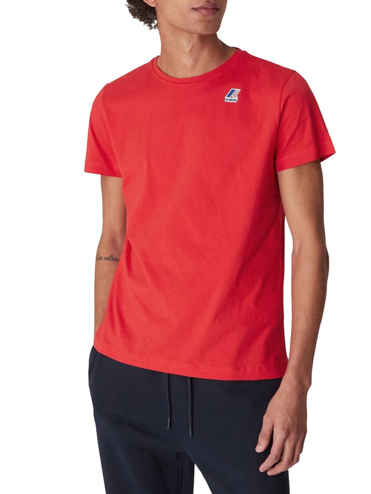 K-Way T-shirt Uomo K007je0 Le Vrai Edouard Rosso