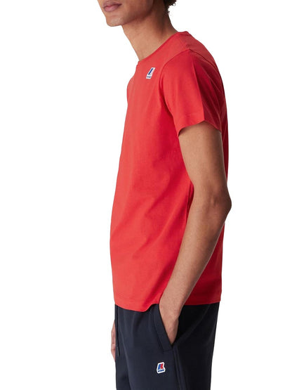 K-Way T-shirt Uomo K007je0 Le Vrai Edouard Rosso