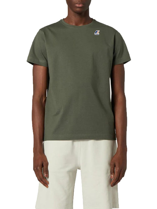 K-Way T-shirt Uomo K007je0 Le Vrai Edouard Verde militare