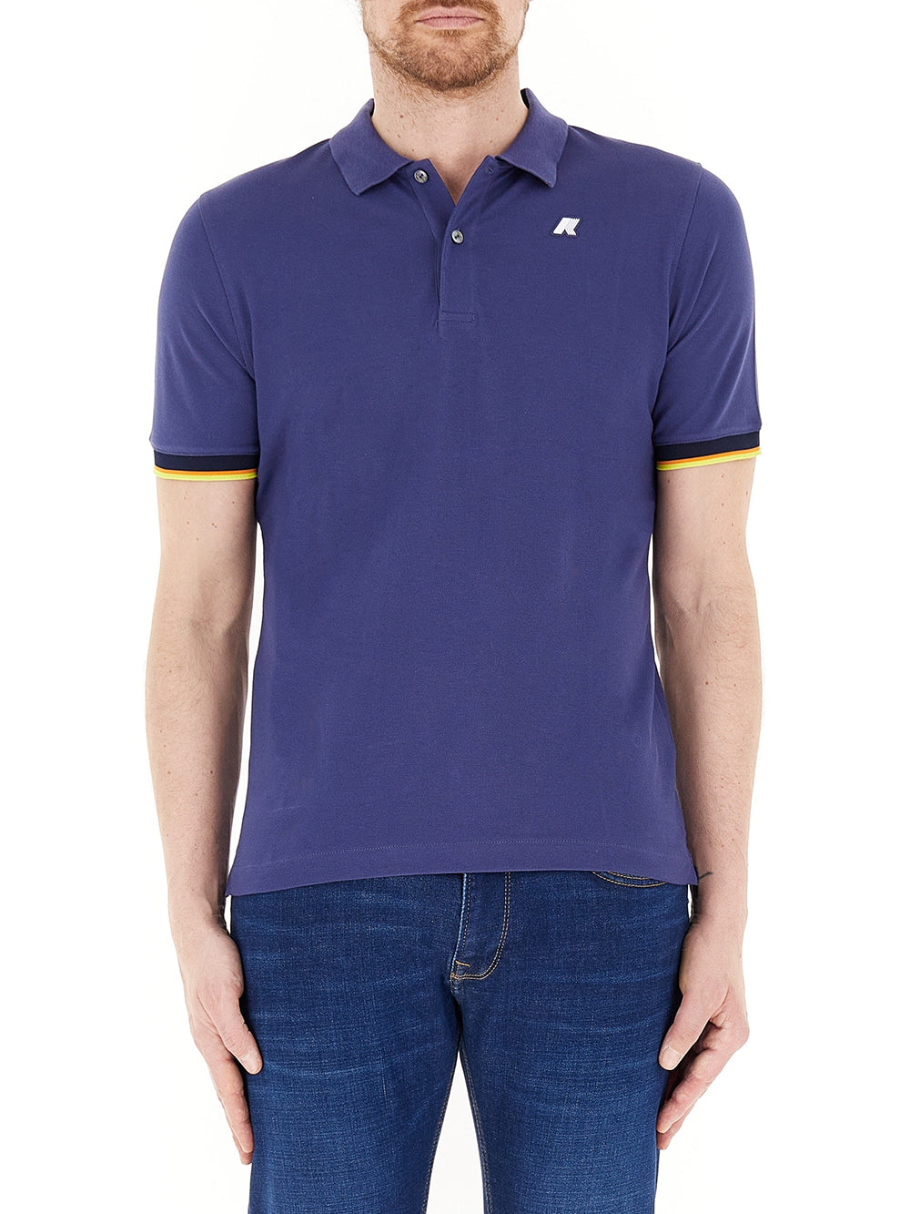 K-Way Polo Uomo K1125bw Vincent Pique Blu