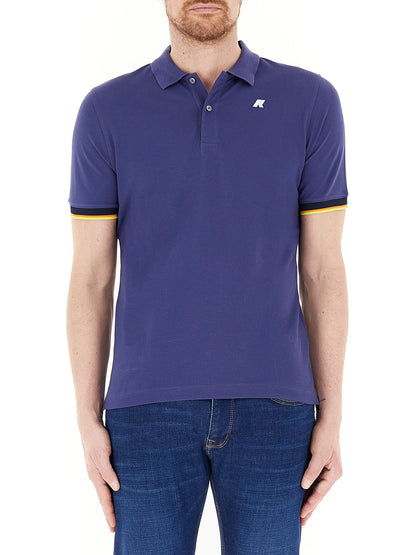 K-Way Polo Uomo K1125bw Vincent Pique Blu