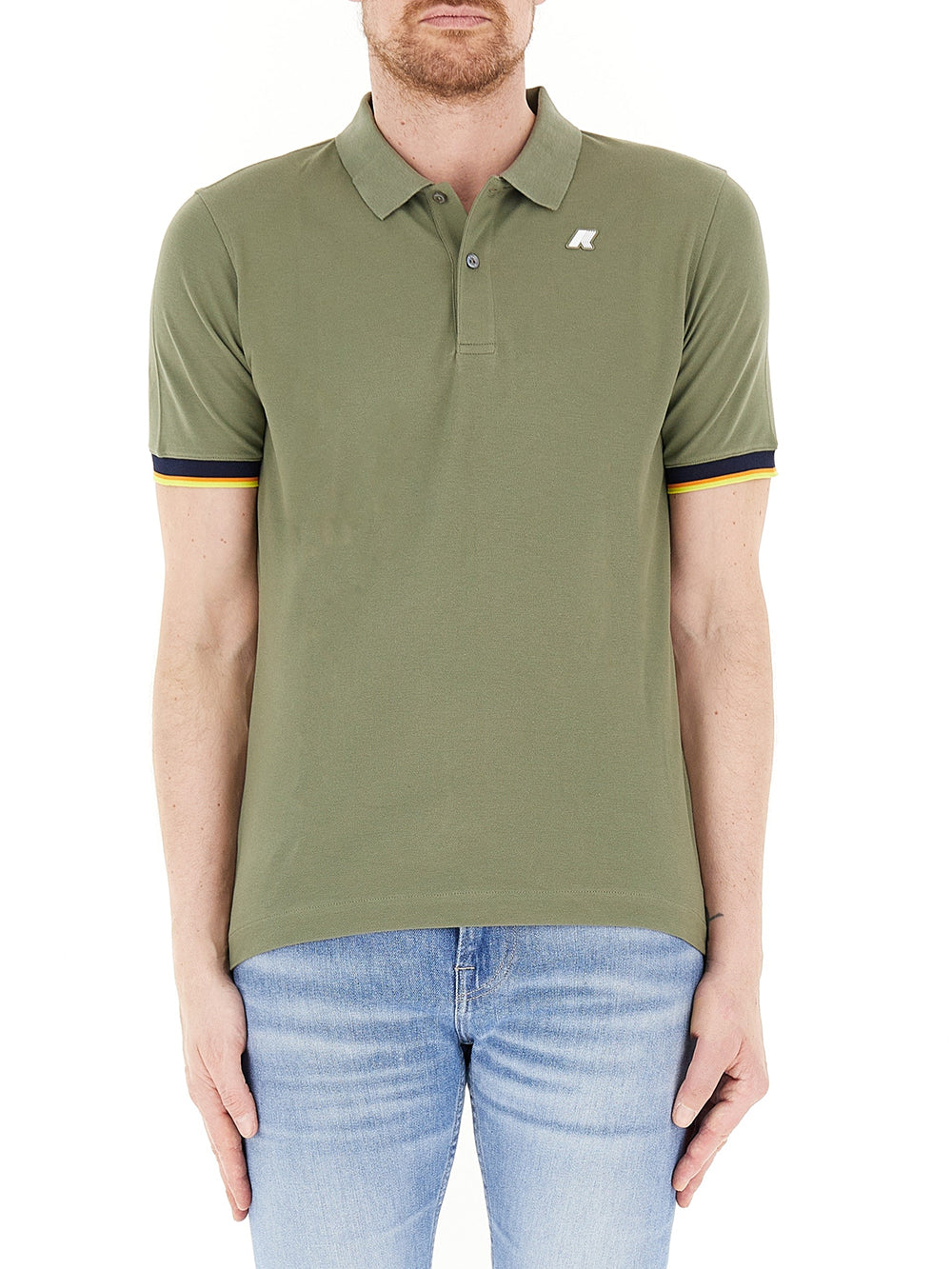 K-Way Polo Uomo K1125bw Vincent Pique Verde militare