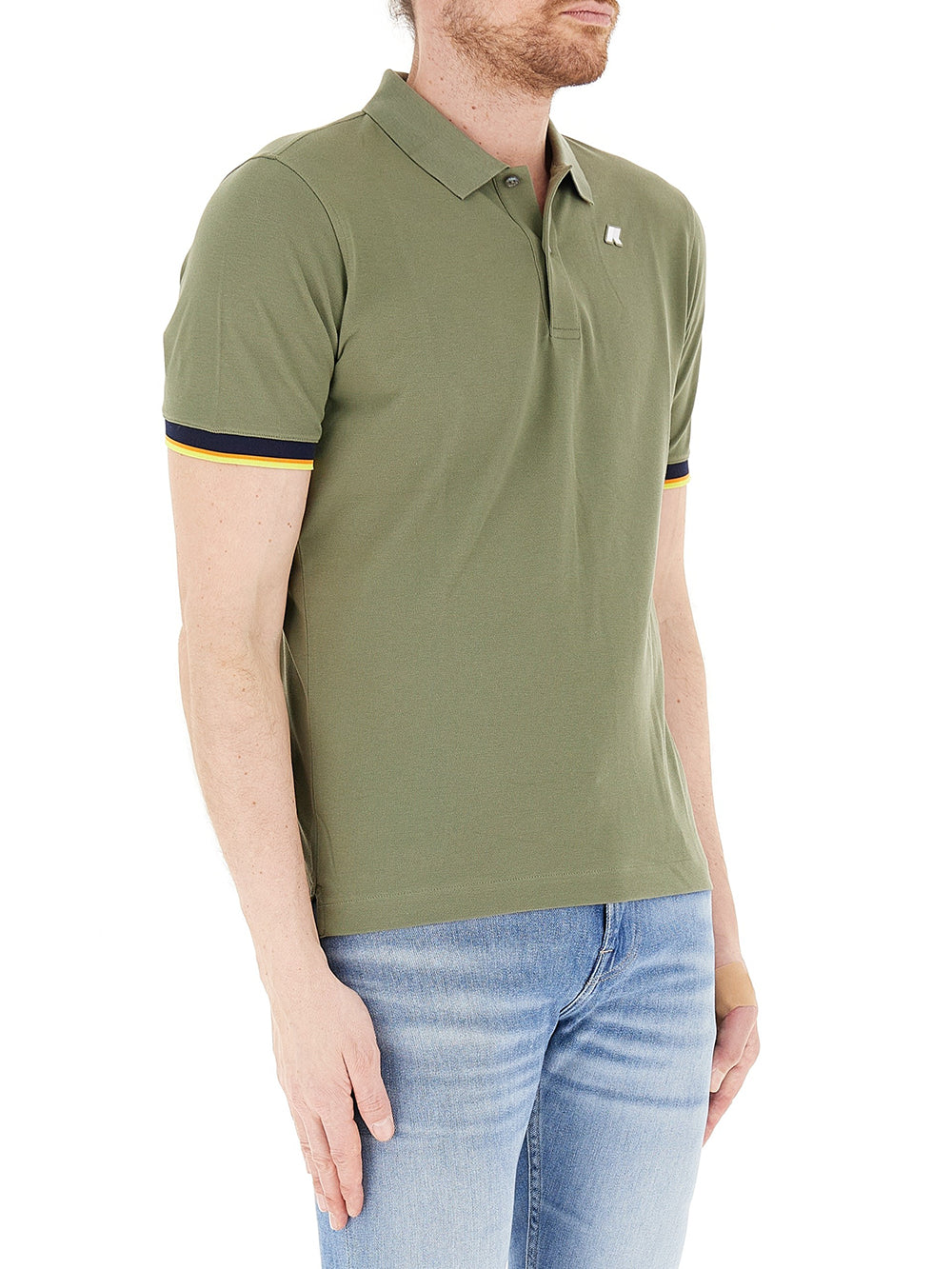 K-Way Polo Uomo K1125bw Vincent Pique Verde militare