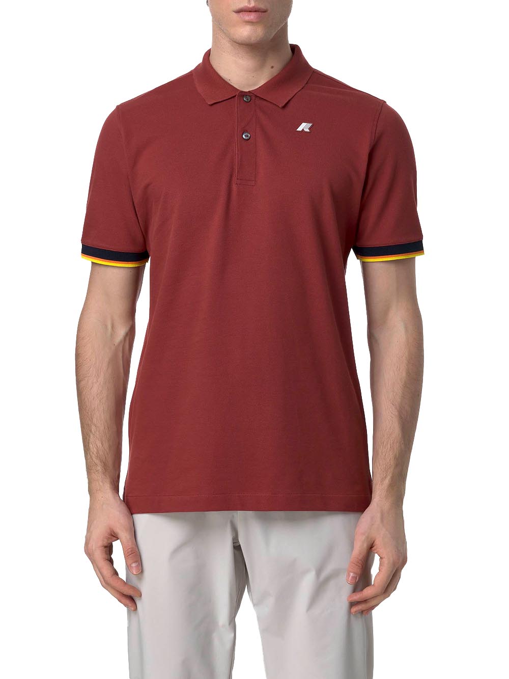 K-Way Polo Uomo K1125bw Vincent Pique Bordeaux