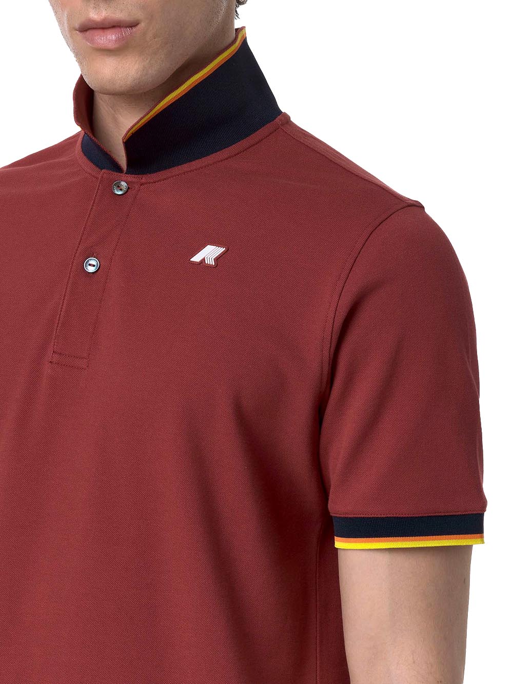 K-Way Polo Uomo K1125bw Vincent Pique Bordeaux