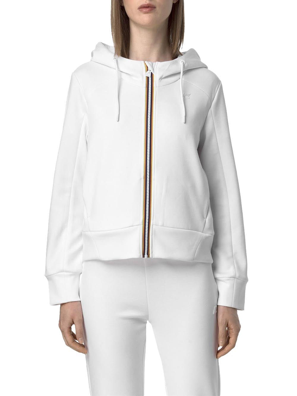 K-Way Felpa Donna K2132cw Divine Light Spacer Bianco