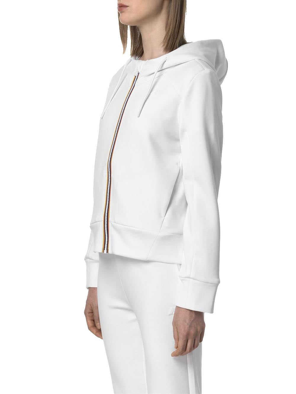 K-Way Felpa Donna K2132cw Divine Light Spacer Bianco