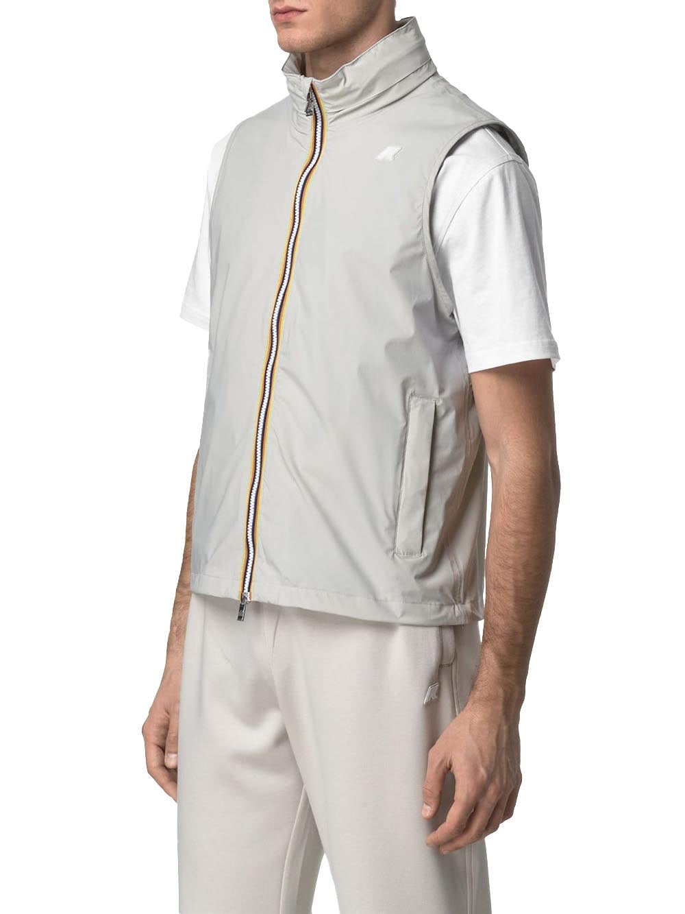 K-Way Smanicato Uomo K3123tw Valen Stretch Nylon Jersey Beige chiaro