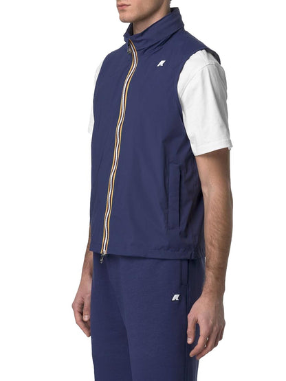 K-Way Smanicato Uomo K3123tw Valen Stretch Nylon Jersey Blu