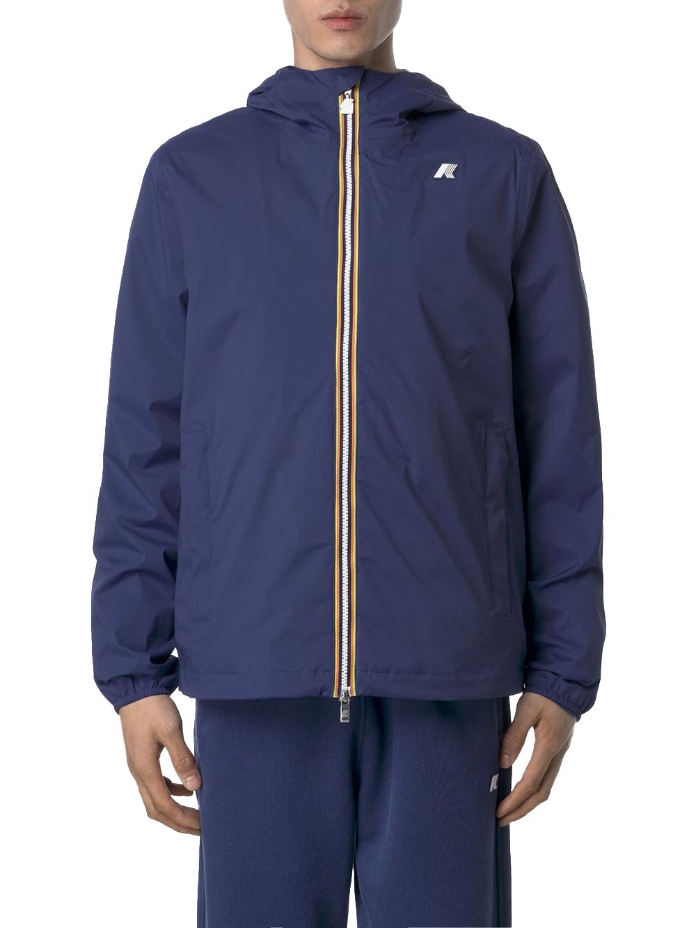 K-Way Giubbino Uomo K3123uw Jack Stretch Nylon Jersey Blu