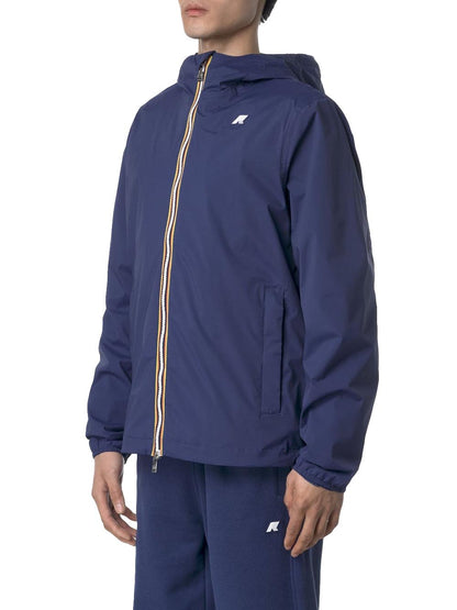 K-Way Giubbino Uomo K3123uw Jack Stretch Nylon Jersey Blu