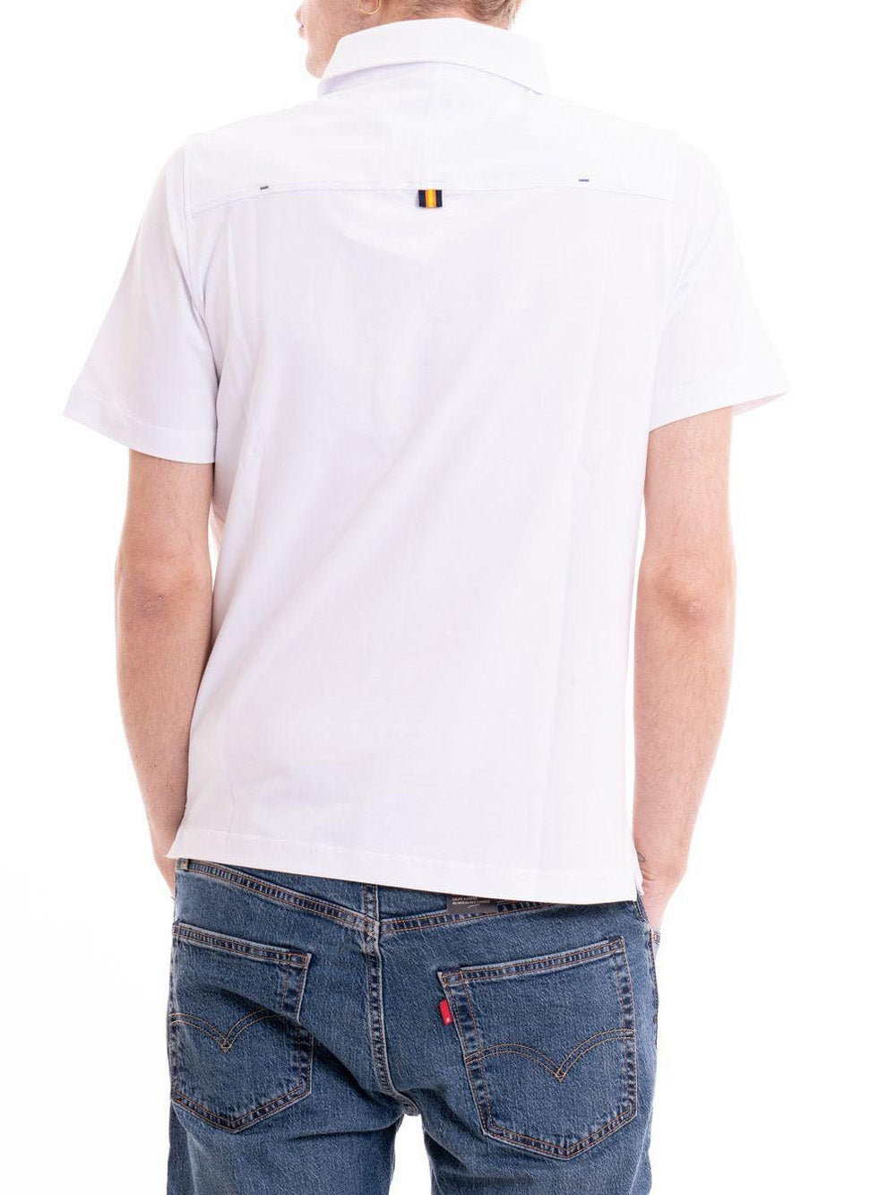 K-Way Polo Uomo K61419w Vincelle Light Stretch Jersey Bianco