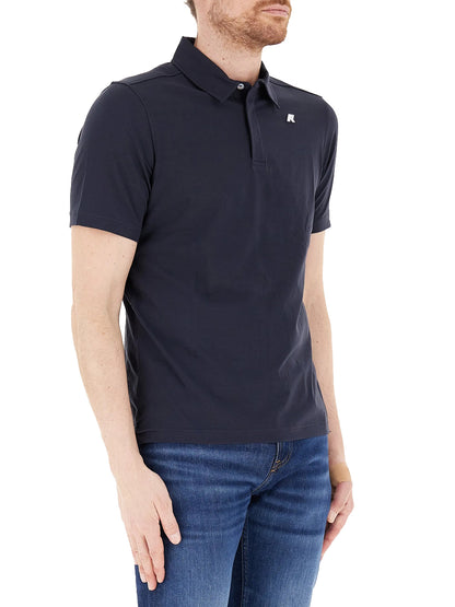 K-Way Polo Uomo K61419w Vincelle Light Stretch Jersey Blu scuro