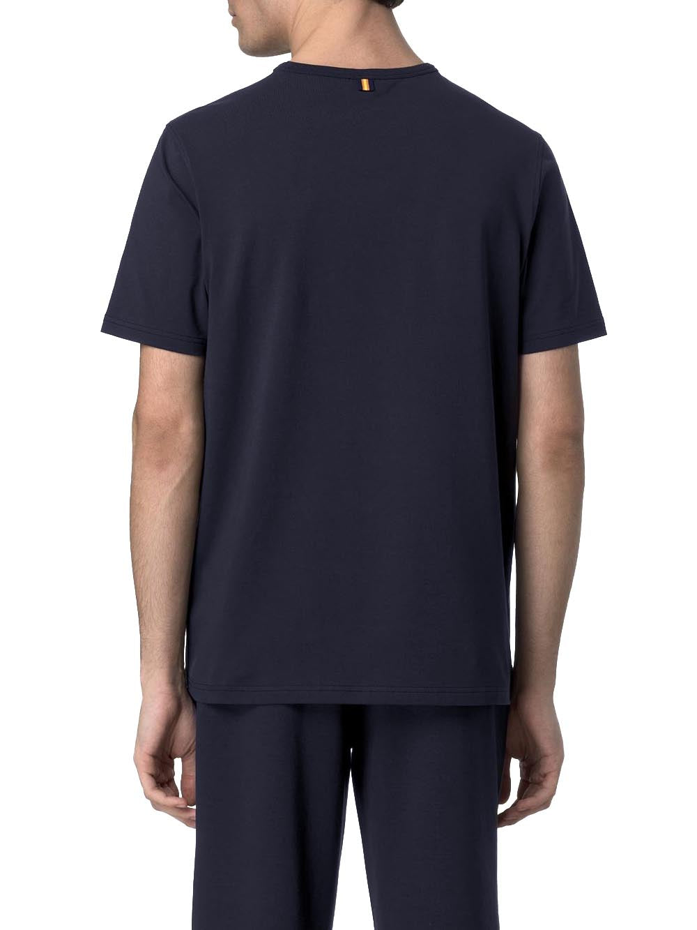 K-Way T-shirt Uomo K71349w Adame Light Stretch Jersey Blu scuro