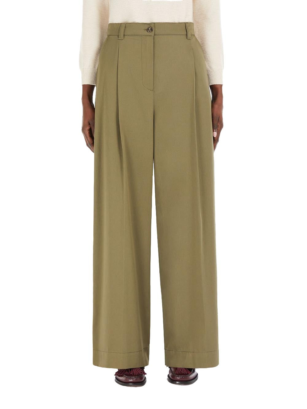 Max Mara Weekend Pantalone Donna Nebbie 2515131121600 Verde kaki