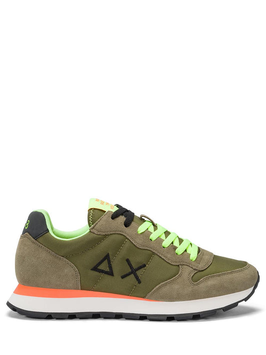 SUN68 Sneaker Uomo Z35102 Tom Fluo Verde militare