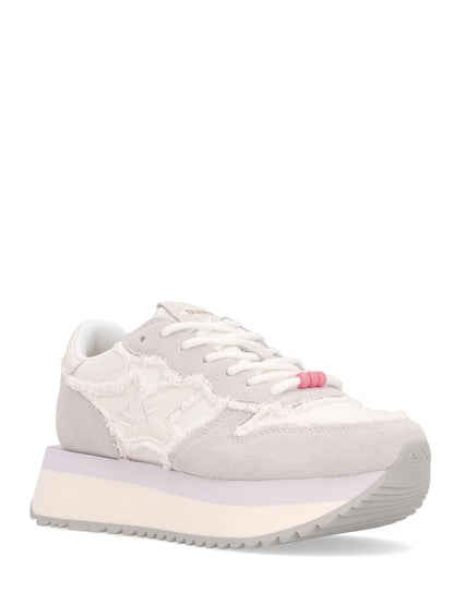 SUN68 Sneaker Donna Z35216 Big Stargirl Canvas Bianco/grigio