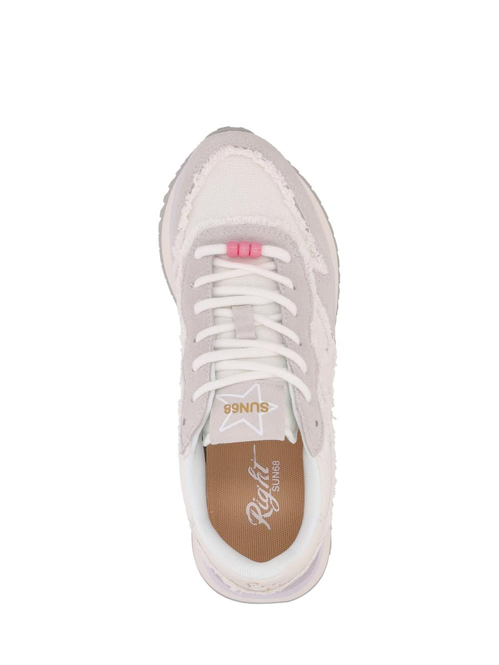 SUN68 Sneaker Donna Z35216 Big Stargirl Canvas Bianco/grigio