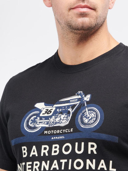 Barbour T-shirt Uomo Mts0938 B.intl Cal Tee Nero