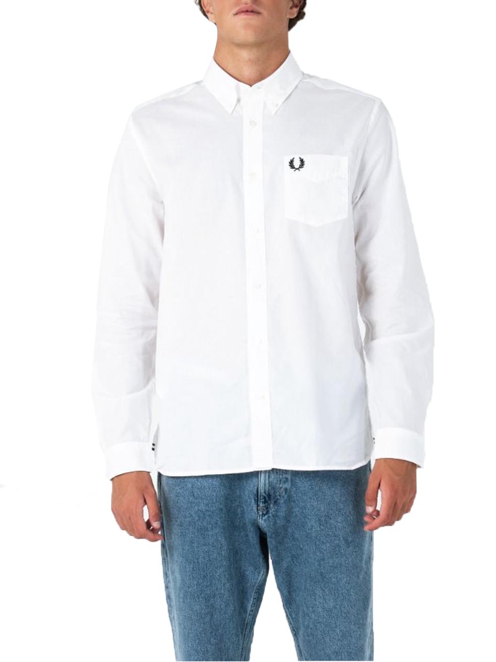 Fred Perry Camicia Uomo M4695 Bianco