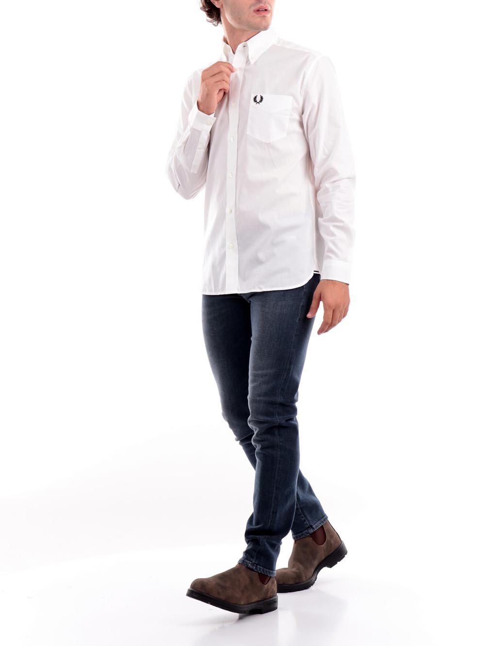 Fred Perry Camicia Uomo M4695 Bianco