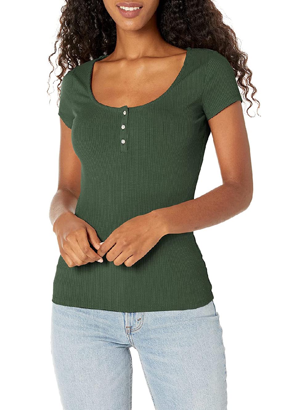 Guess T-shirt Donna W2yp24 Kbco2 Verde