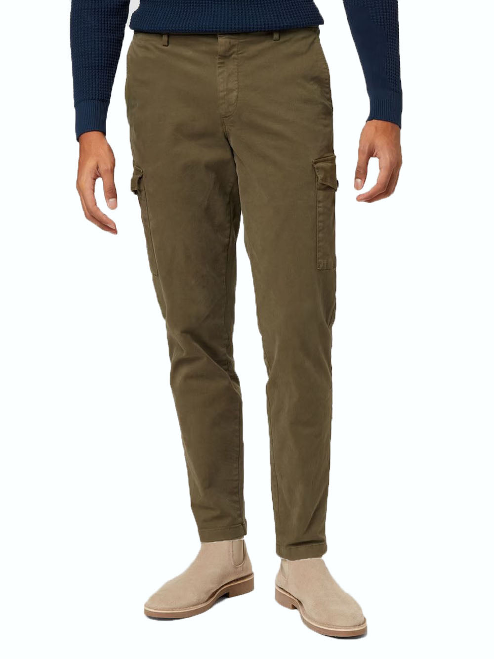 Tommy Hilfiger Pantalone Uomo Mw0mw29650 Chelsa Cargo Satin Nocciola