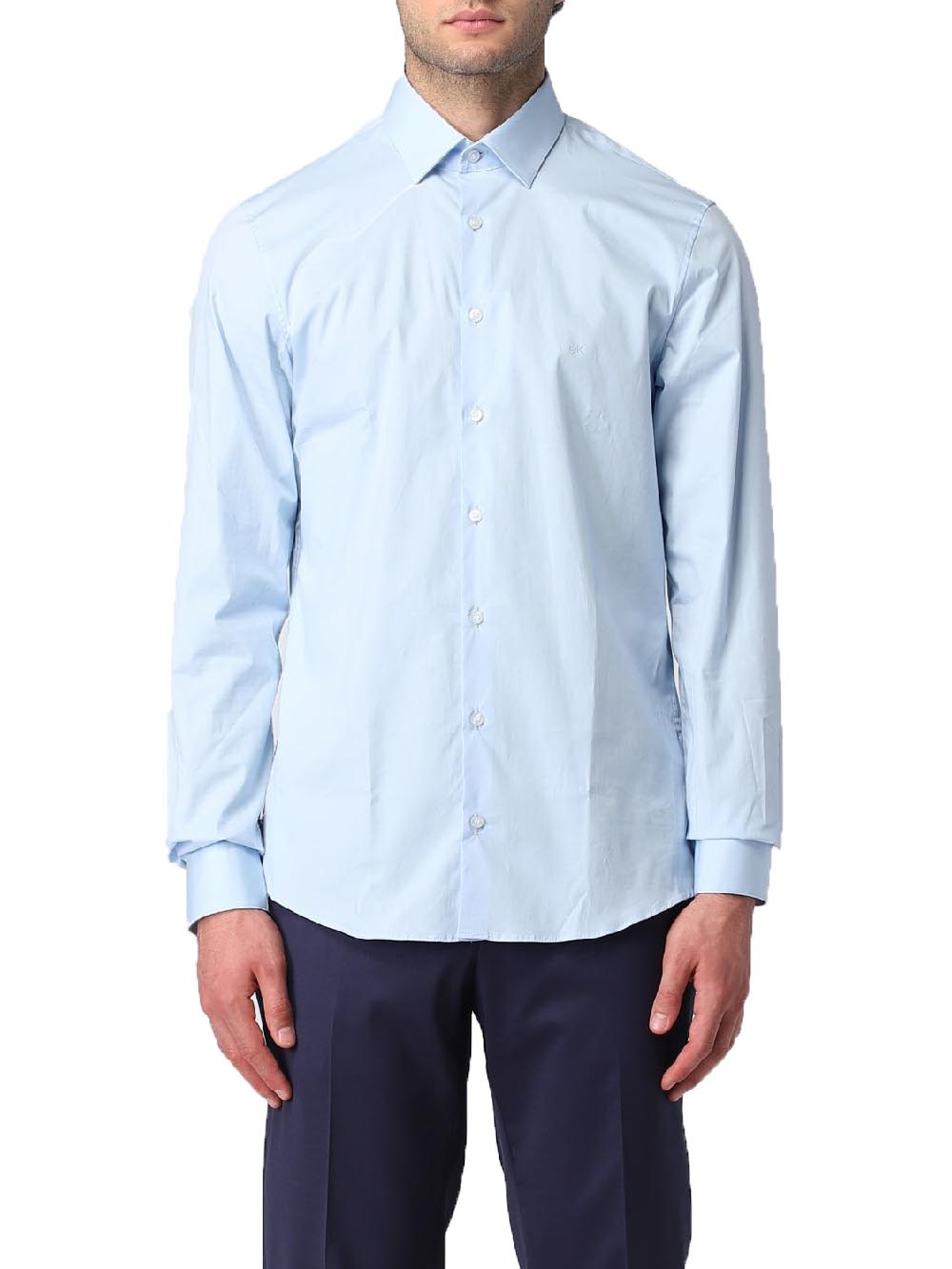 Calvin Klein Camicia Uomo K10k108229 Celeste