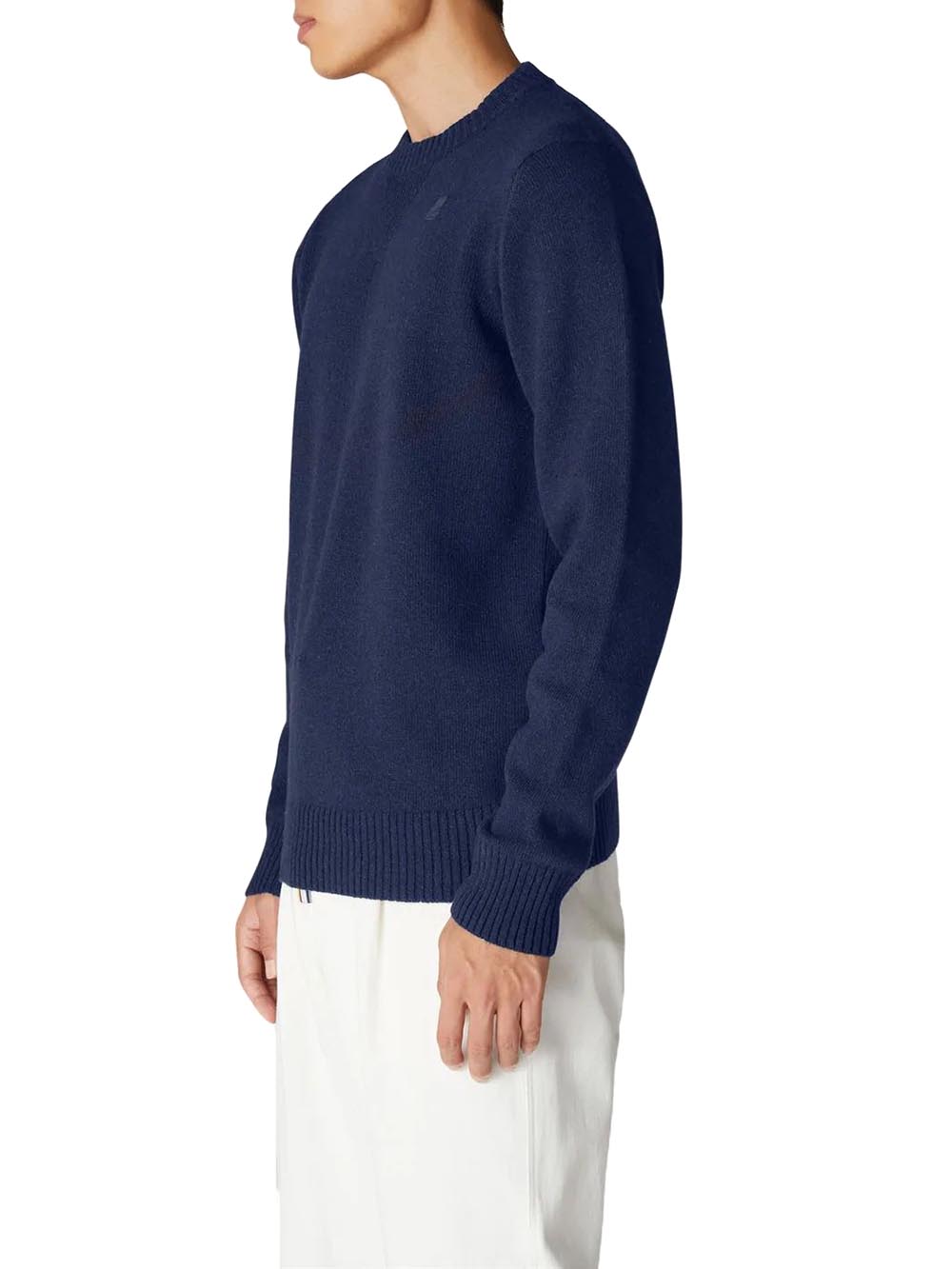 K-Way  K2112pw Sebastien Maglia Uomo Lambswool Blu