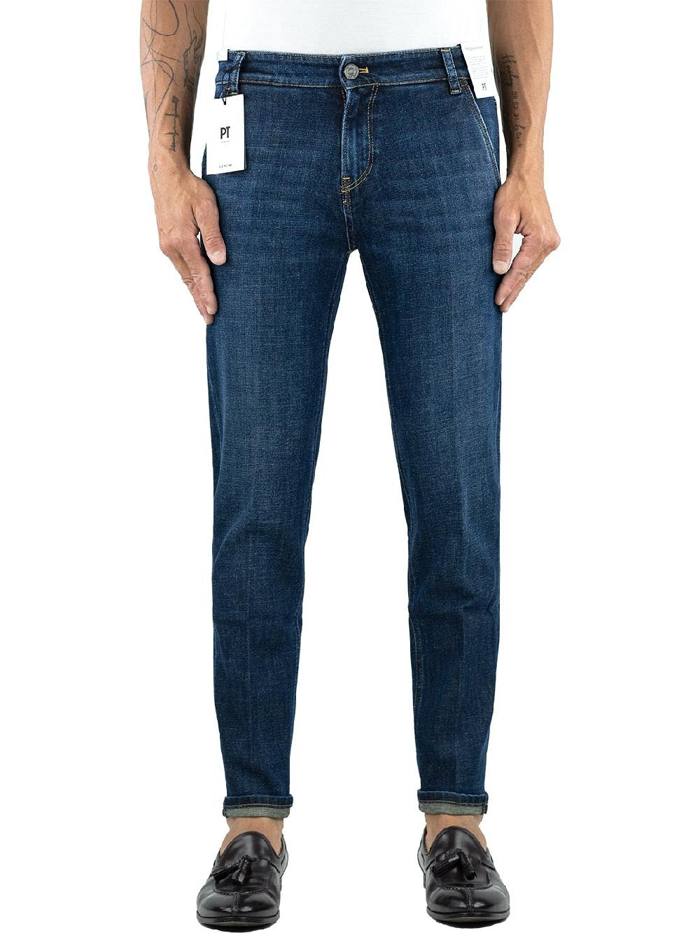 Pt Torino Jeans Uomo C5 Zj01z10bas Tx30 Scuro