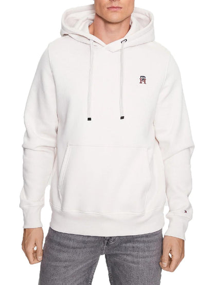 Tommy Hilfiger Felpa Uomo Small Imd Hoody Mw0mw29283 Panna