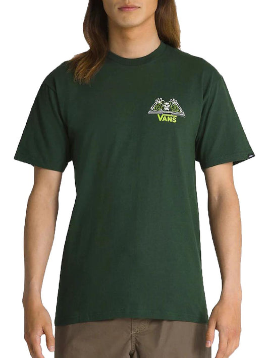 Vans T-shirt Uomo Sounds From Below Vn0008ez Verde