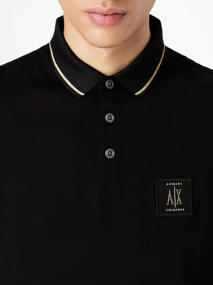 Armani Exchange Polo Uomo 8nzfpq Zjh4z Nero